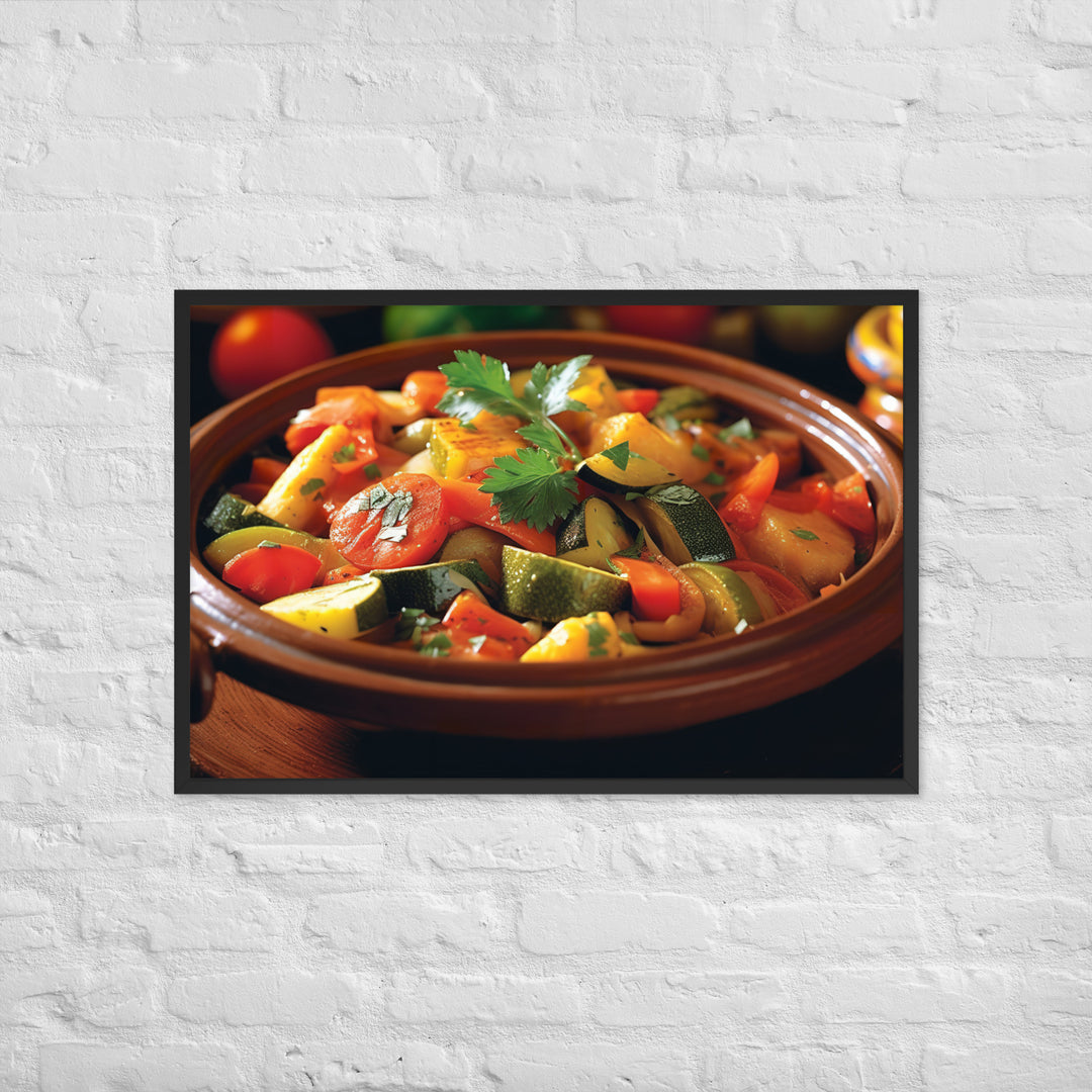 Vegetable Tagine Framed poster 🤤 from Yumify.AI