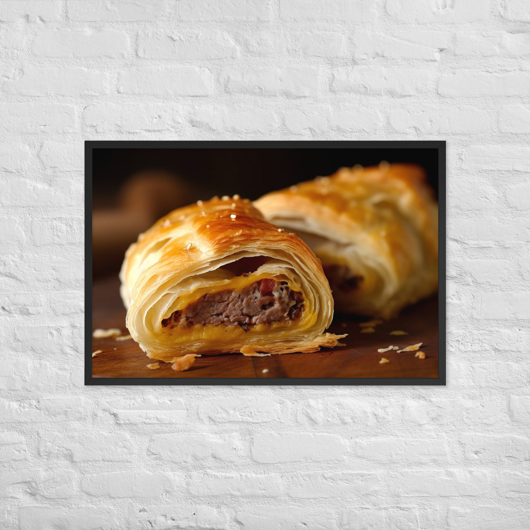 Sausage Roll Framed poster 🤤 from Yumify.AI