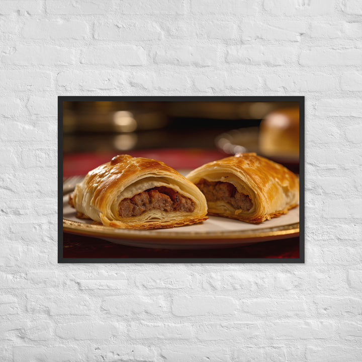 Sausage Roll Framed poster 🤤 from Yumify.AI