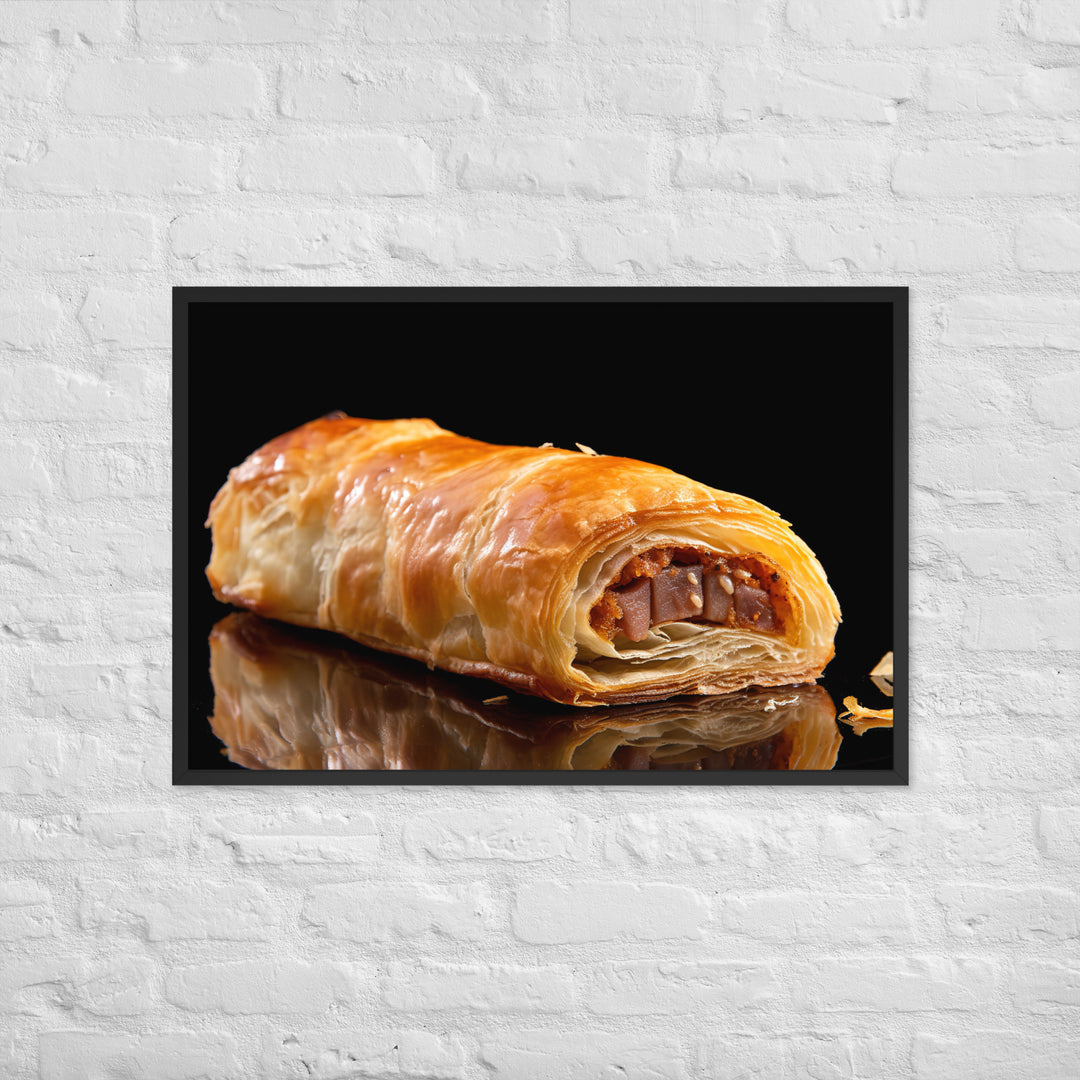 Sausage Roll Framed poster 🤤 from Yumify.AI