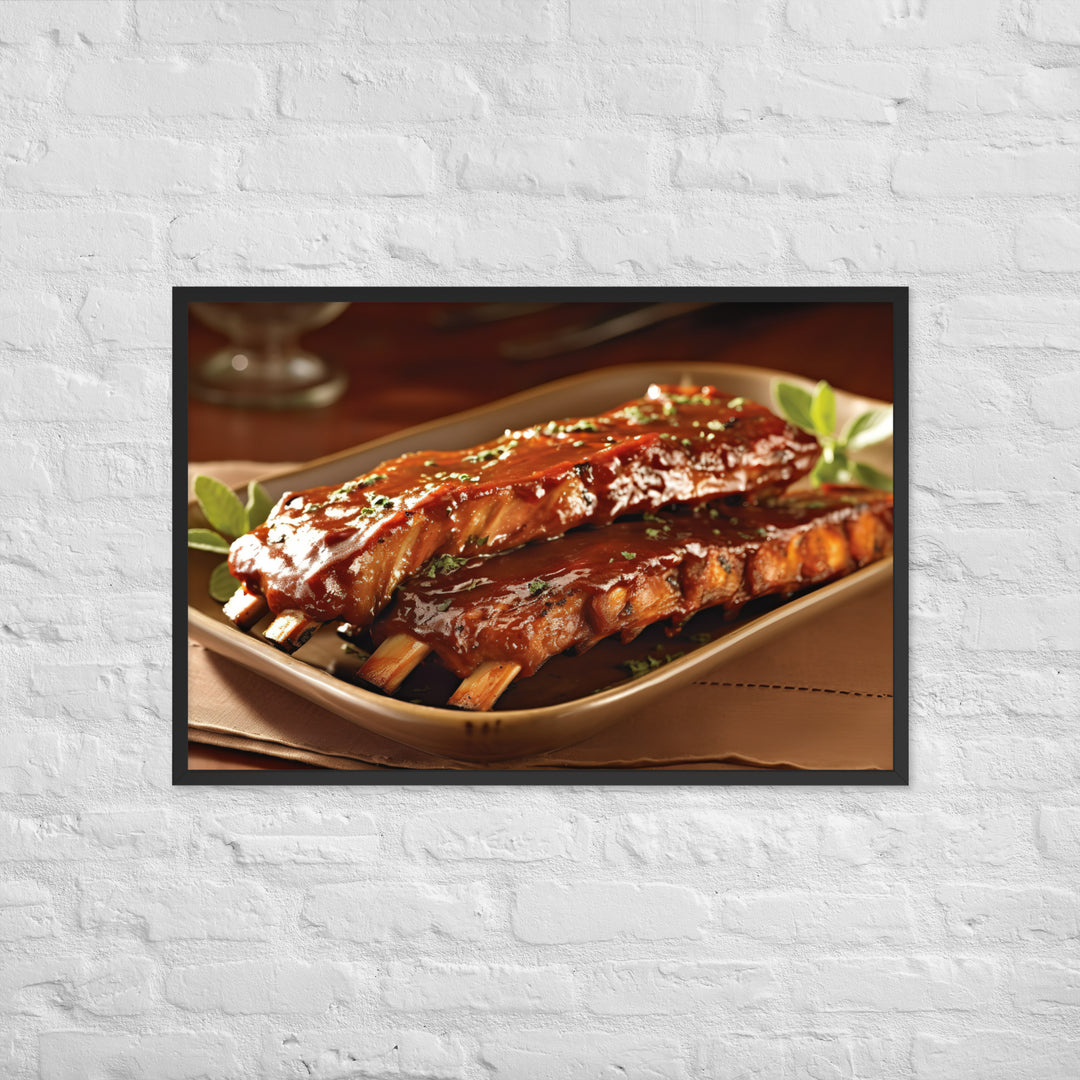 Barbecue Ribs Framed poster 🤤 from Yumify.AI