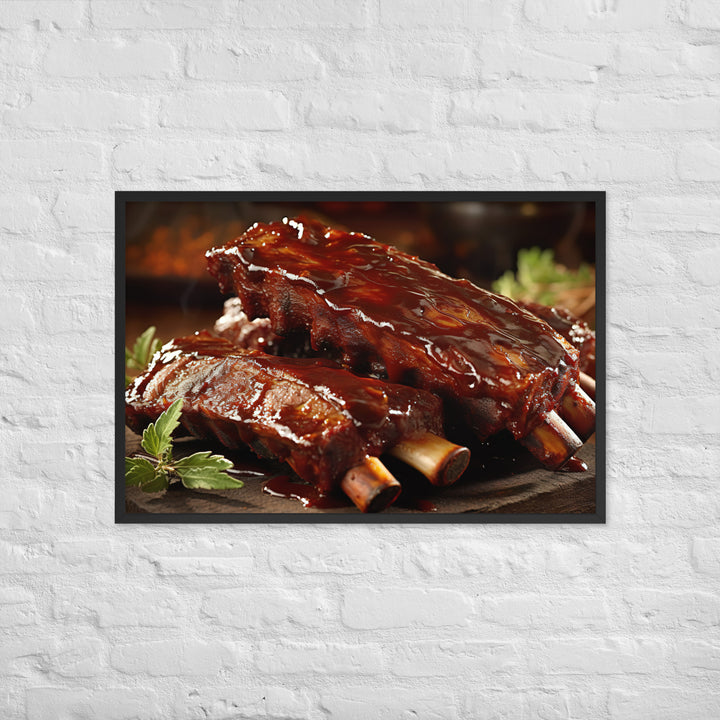Barbecue Ribs Framed poster 🤤 from Yumify.AI