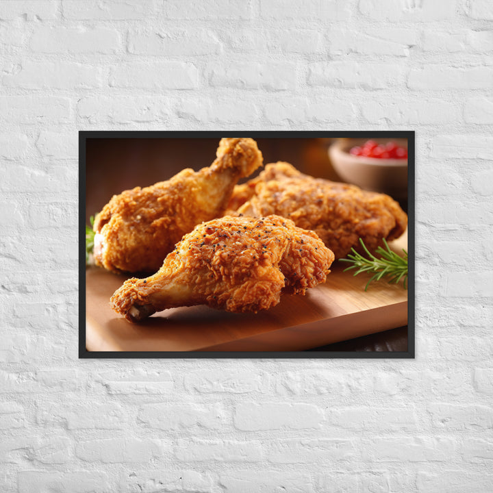 Fried Chicken Framed poster 🤤 from Yumify.AI