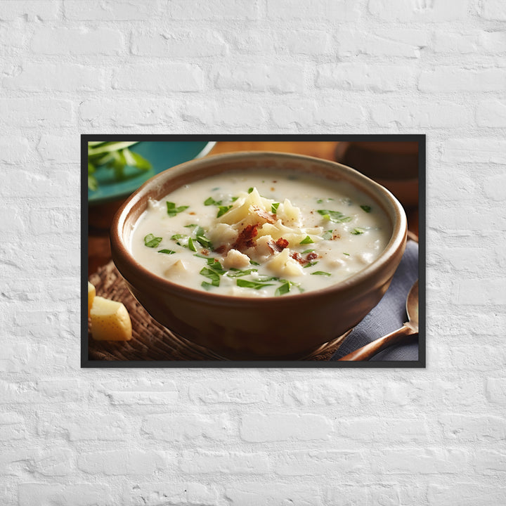 Clam Chowder Framed poster 🤤 from Yumify.AI