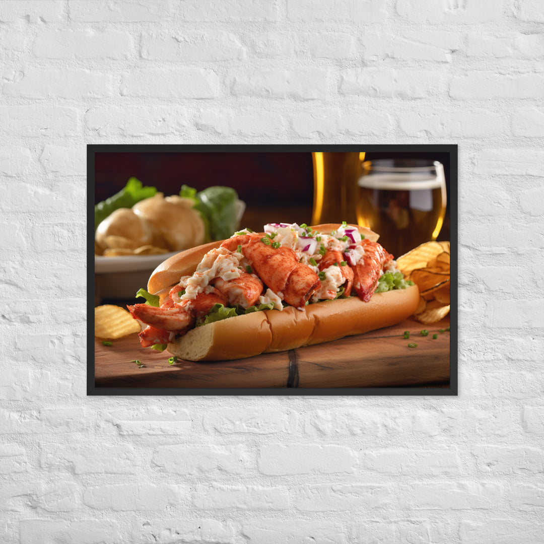 Lobster Roll Framed poster 🤤 from Yumify.AI