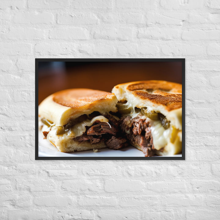 Cheesesteak Sandwich Framed poster 🤤 from Yumify.AI