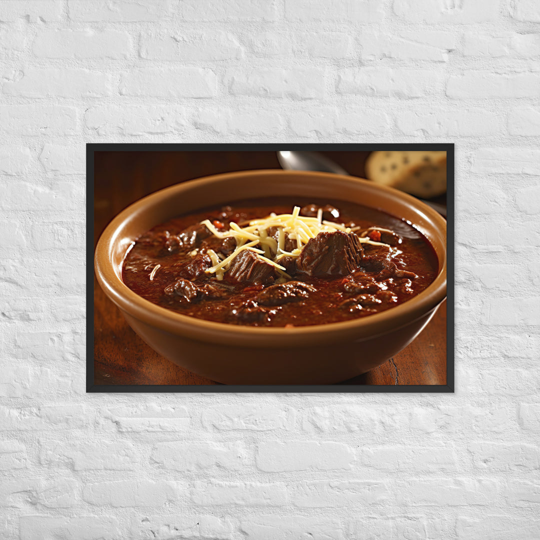 Texas Chili Framed poster 🤤 from Yumify.AI