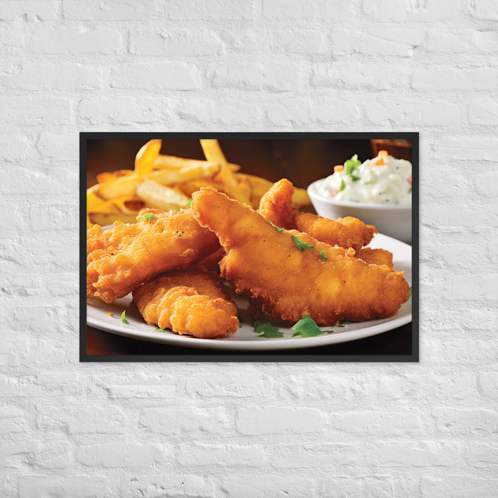 Southern Fried Catfish Framed poster 🤤 from Yumify.AI