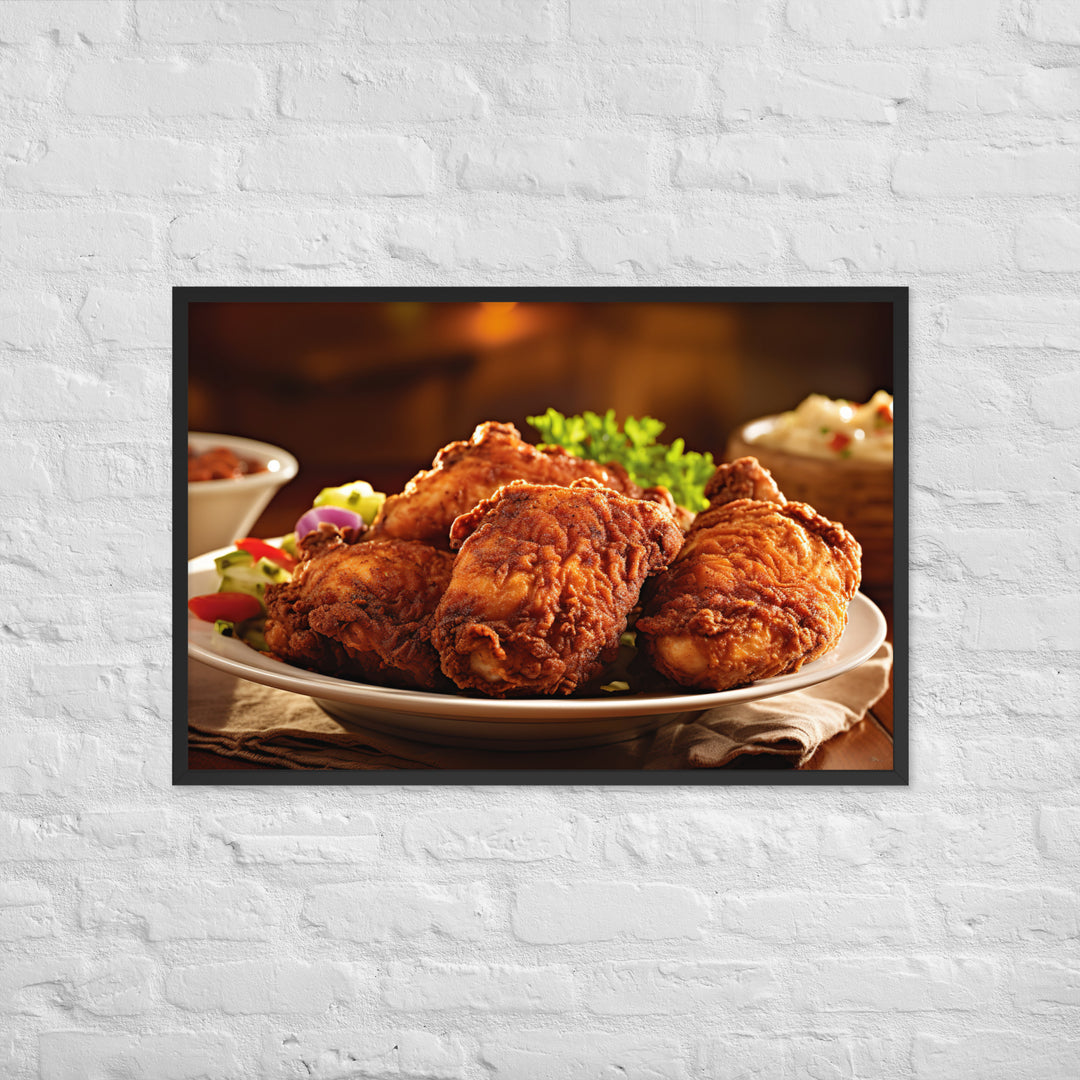 Southern Fried Chicken Framed poster 🤤 from Yumify.AI