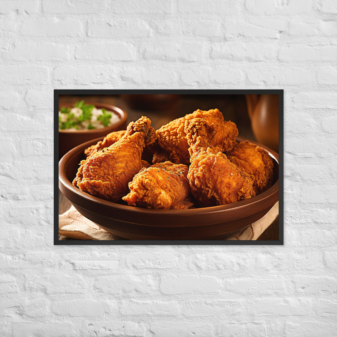 Southern Fried Chicken Framed poster 🤤 from Yumify.AI