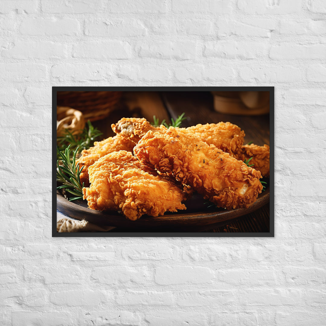 Country Fried Chicken Framed poster 🤤 from Yumify.AI