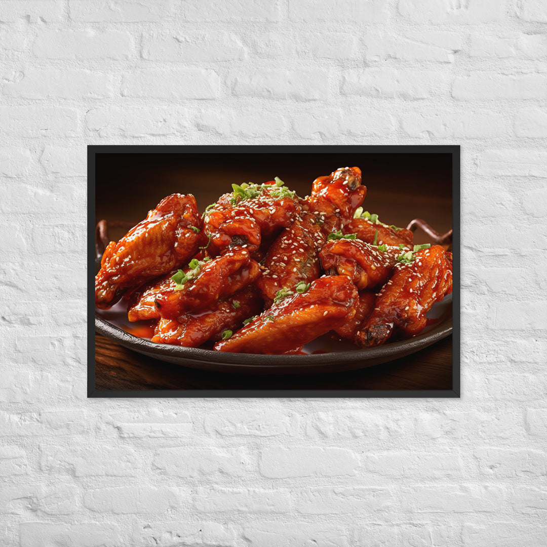 Chicken Wings Framed poster 🤤 from Yumify.AI