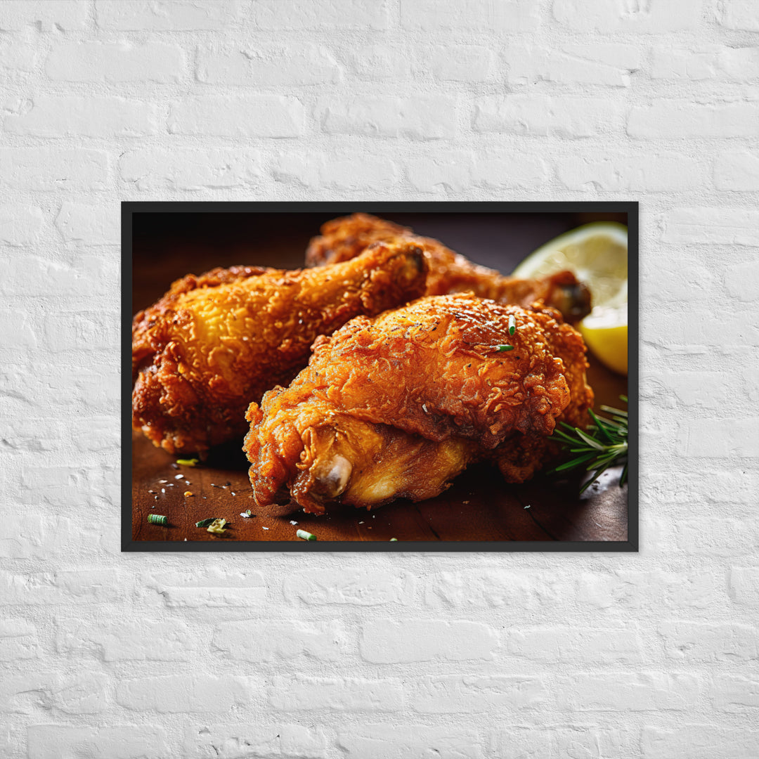 Buttermilk Fried Chicken Framed poster 🤤 from Yumify.AI