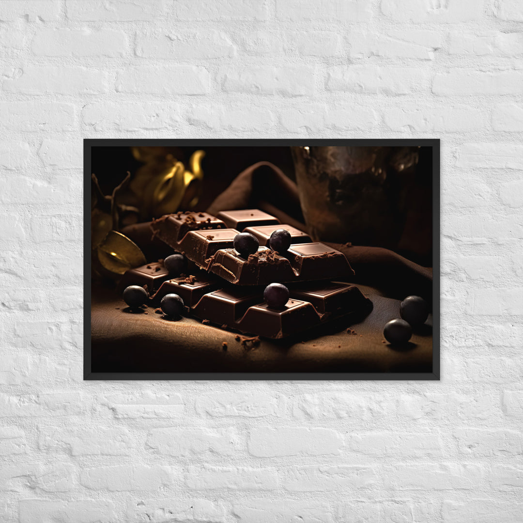 Dark Chocolate Framed poster 🤤 from Yumify.AI