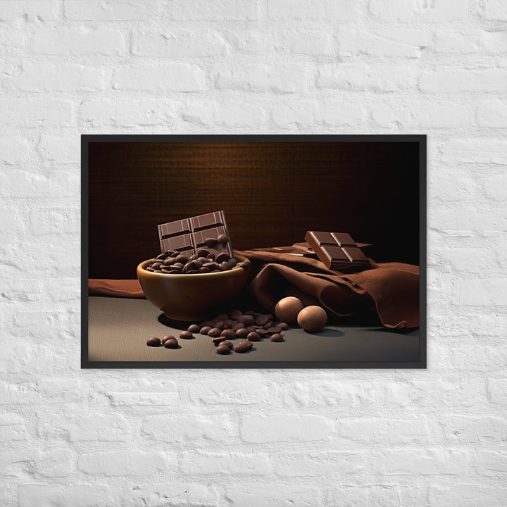 Dark Chocolate Framed poster 🤤 from Yumify.AI