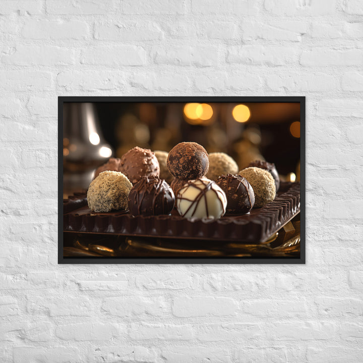 Chocolate Truffles Framed poster 🤤 from Yumify.AI