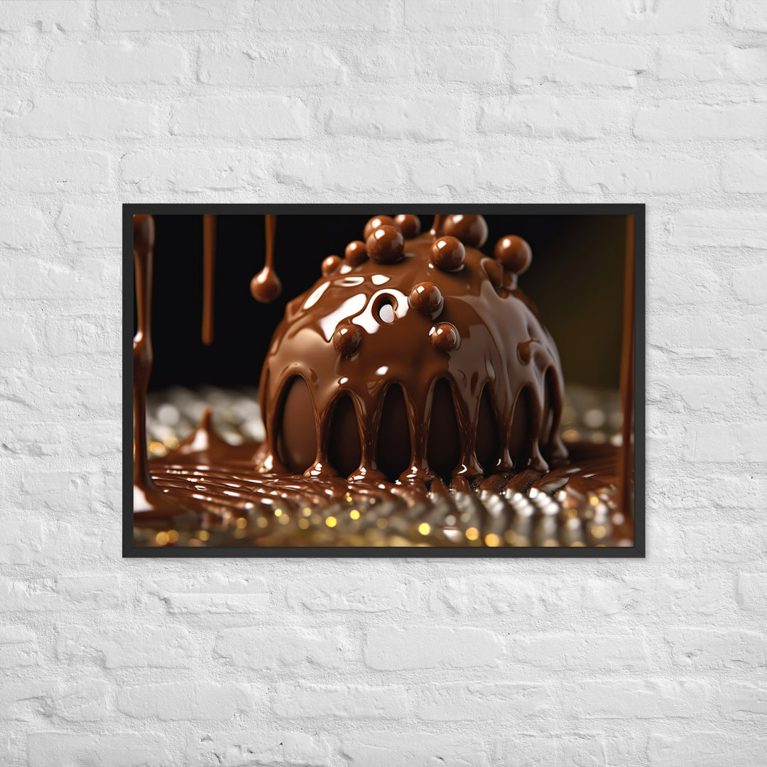 Chocolate Drizzles and Decorations Framed poster 🤤 from Yumify.AI