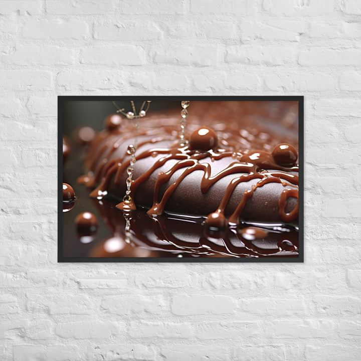 Chocolate Drizzles and Decorations Framed poster 🤤 from Yumify.AI