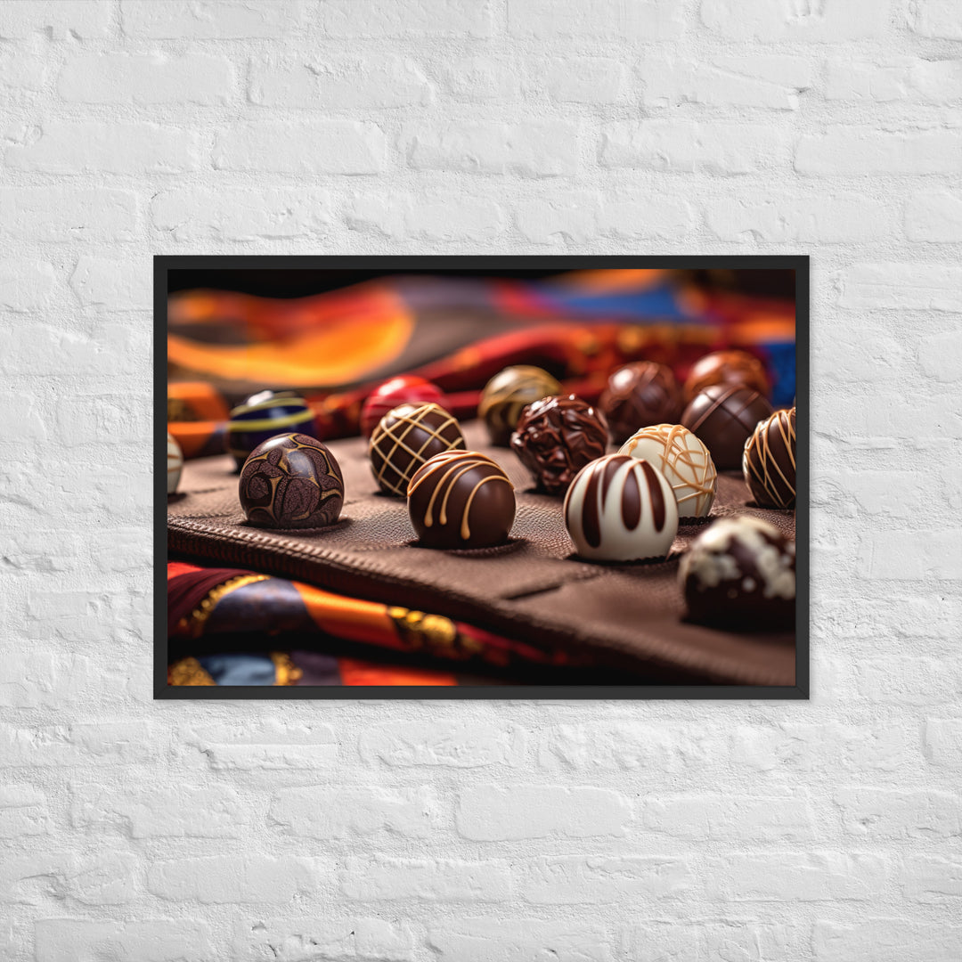 Chocolate Bonbons Framed poster 🤤 from Yumify.AI