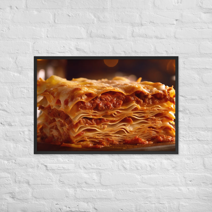 Lasagna Framed poster 🤤 from Yumify.AI