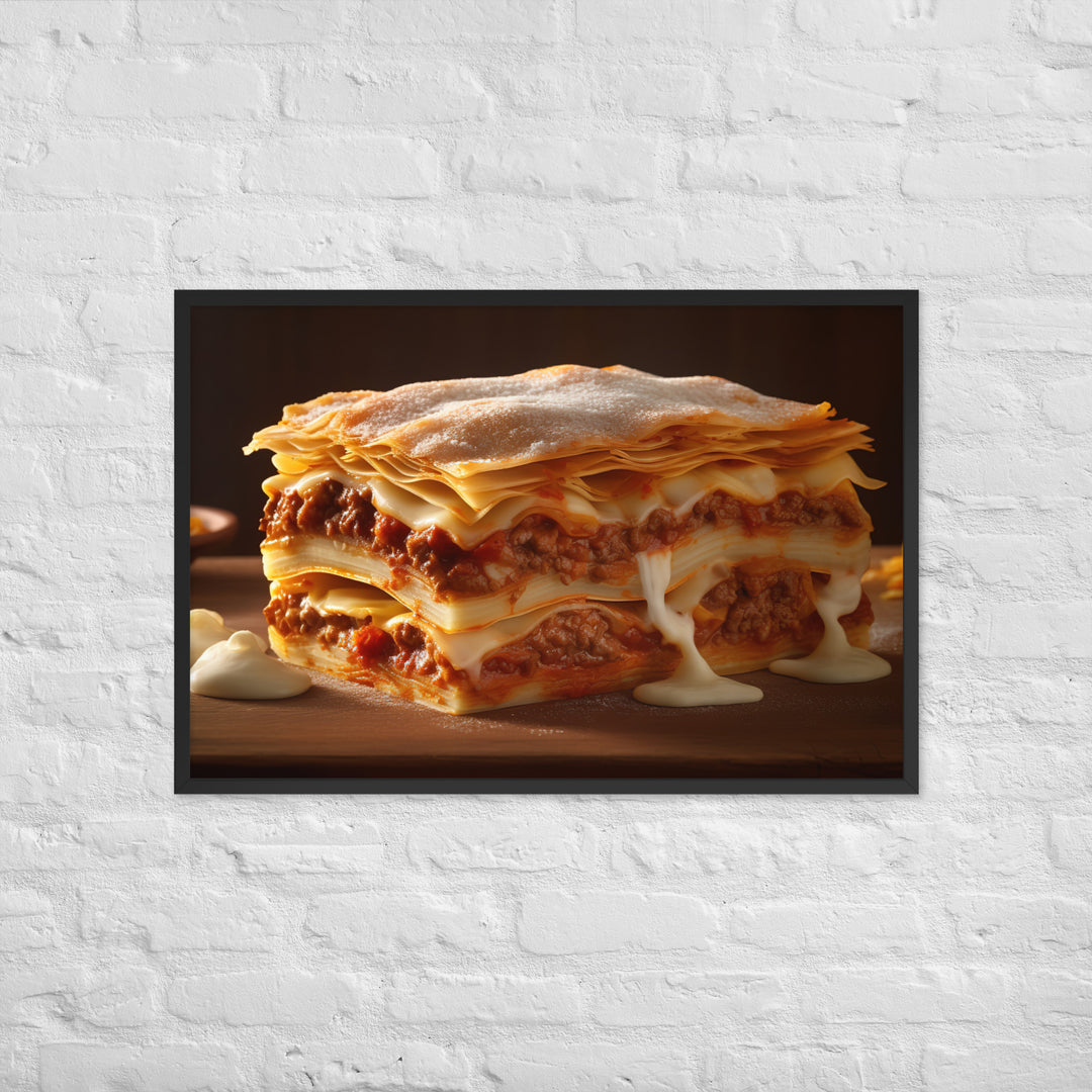 Lasagna Framed poster 🤤 from Yumify.AI