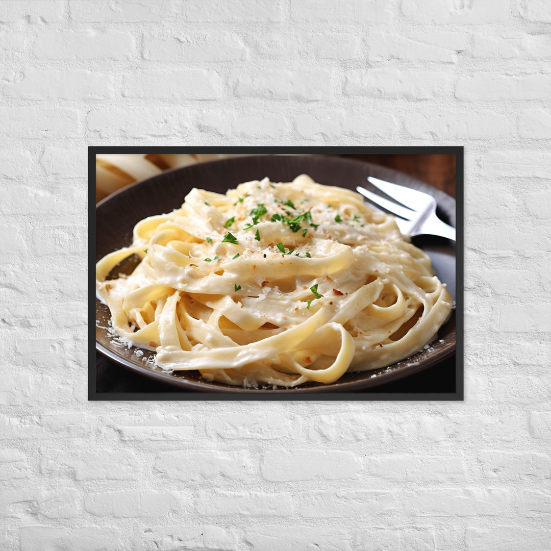 Fettuccine Alfredo Framed poster 🤤 from Yumify.AI