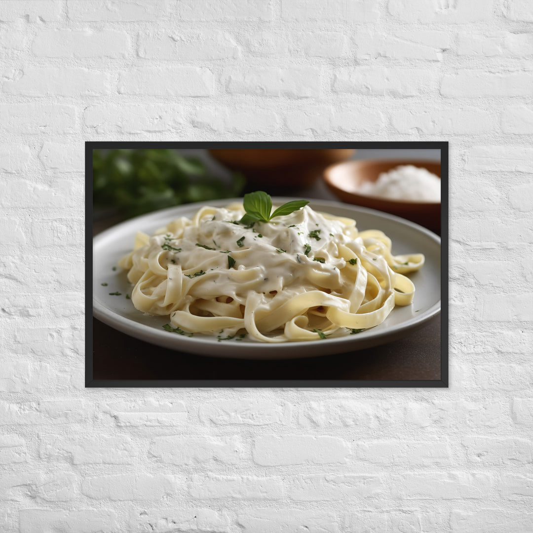 Fettuccine Alfredo Framed poster 🤤 from Yumify.AI