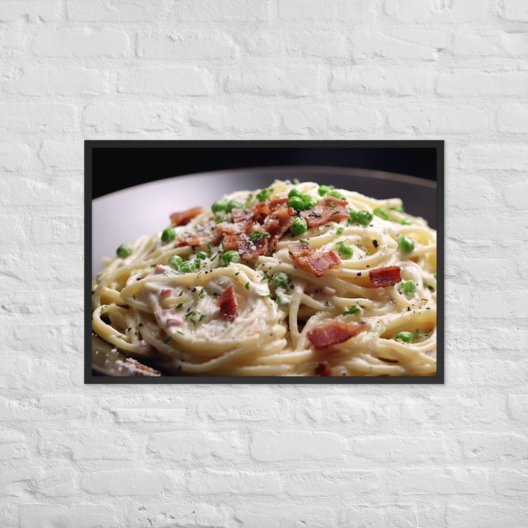 Carbonara Framed poster 🤤 from Yumify.AI