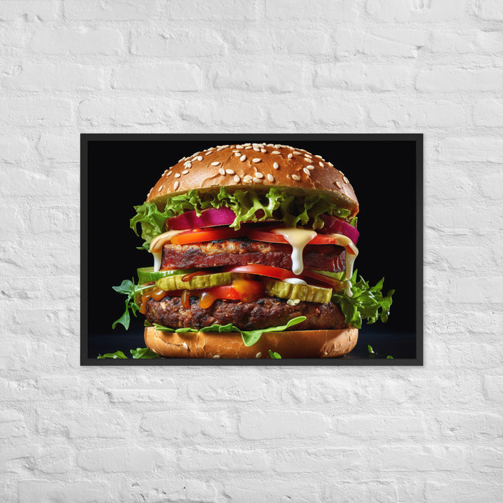 Veggie Burger Framed poster 🤤 from Yumify.AI