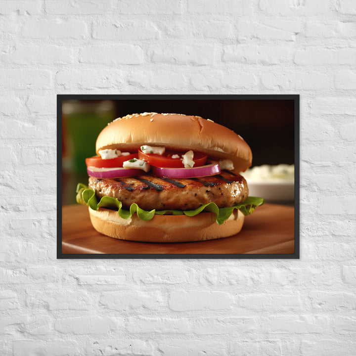 Turkey Burger Framed poster 🤤 from Yumify.AI