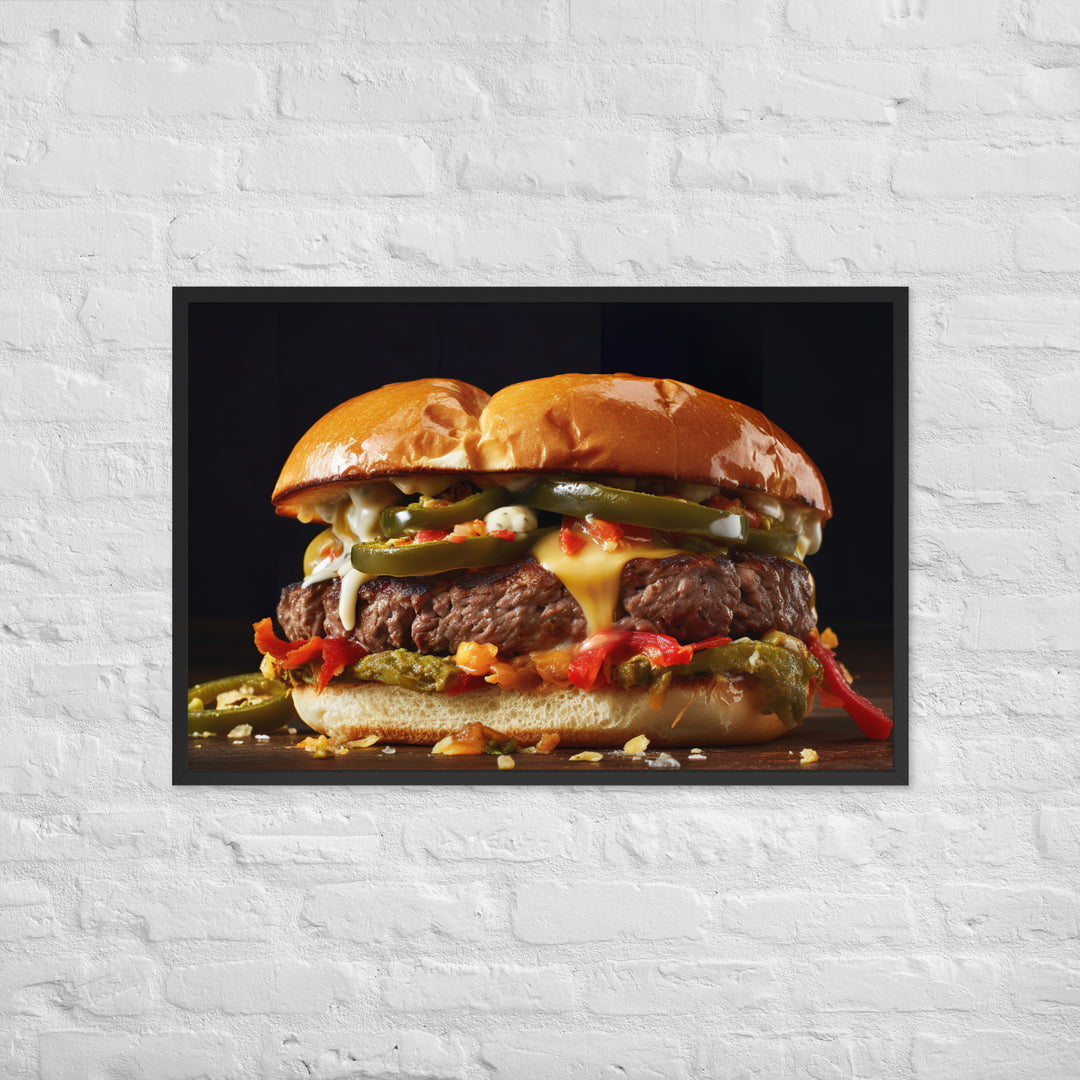 Jalapeo Burger Framed poster 🤤 from Yumify.AI