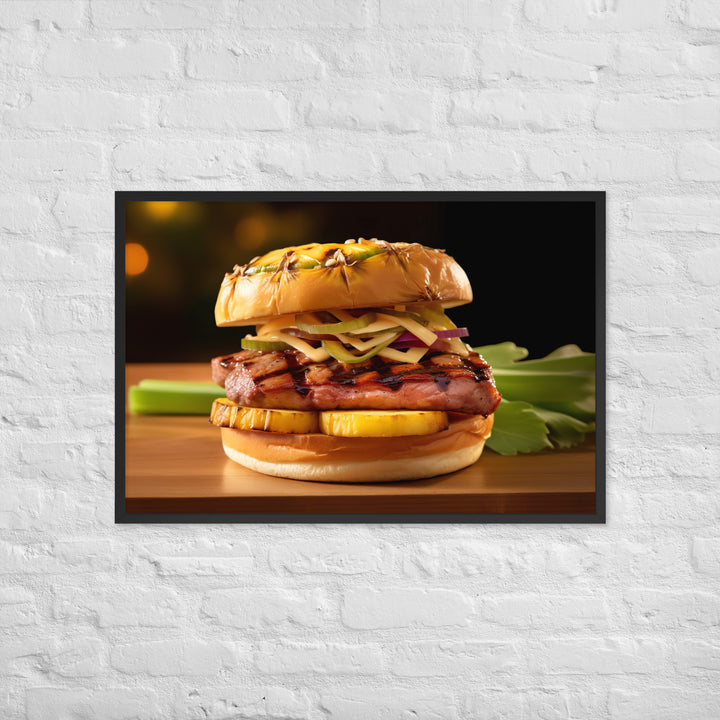 Hawaiian Burger Framed poster 🤤 from Yumify.AI