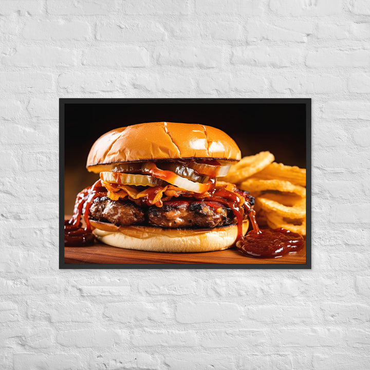 BBQ Burger Framed poster 🤤 from Yumify.AI