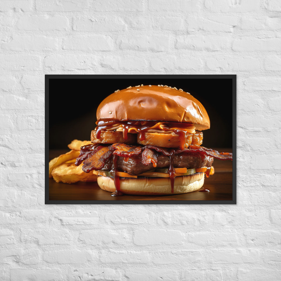 BBQ Burger Framed poster 🤤 from Yumify.AI