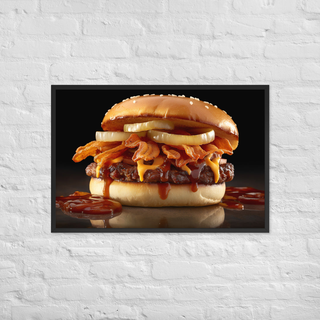 BBQ Burger Framed poster 🤤 from Yumify.AI