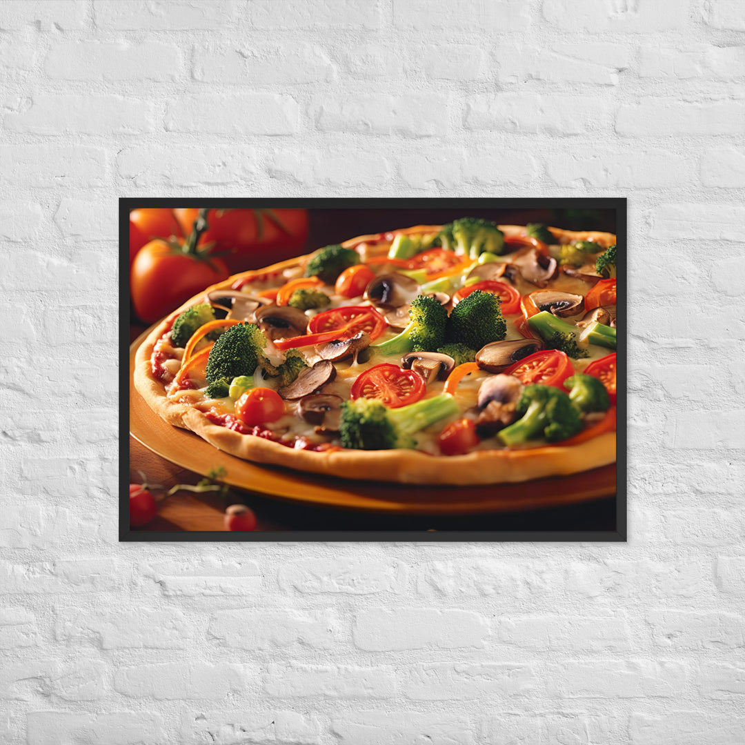 Veggie Pizza Framed poster 🤤 from Yumify.AI