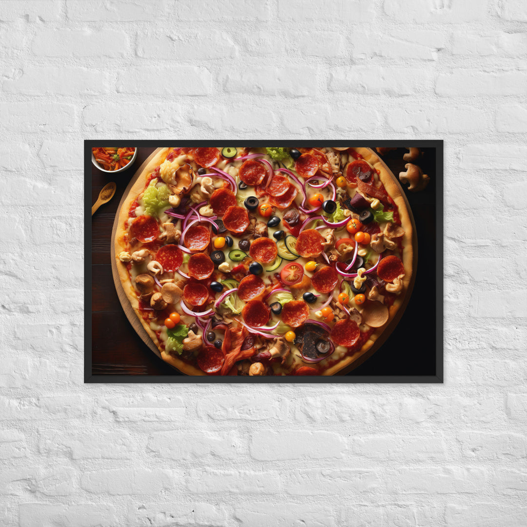 Supreme Pizza Framed poster 🤤 from Yumify.AI