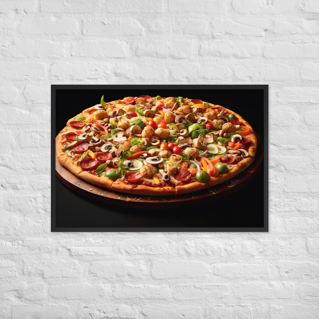 Supreme Pizza Framed poster 🤤 from Yumify.AI