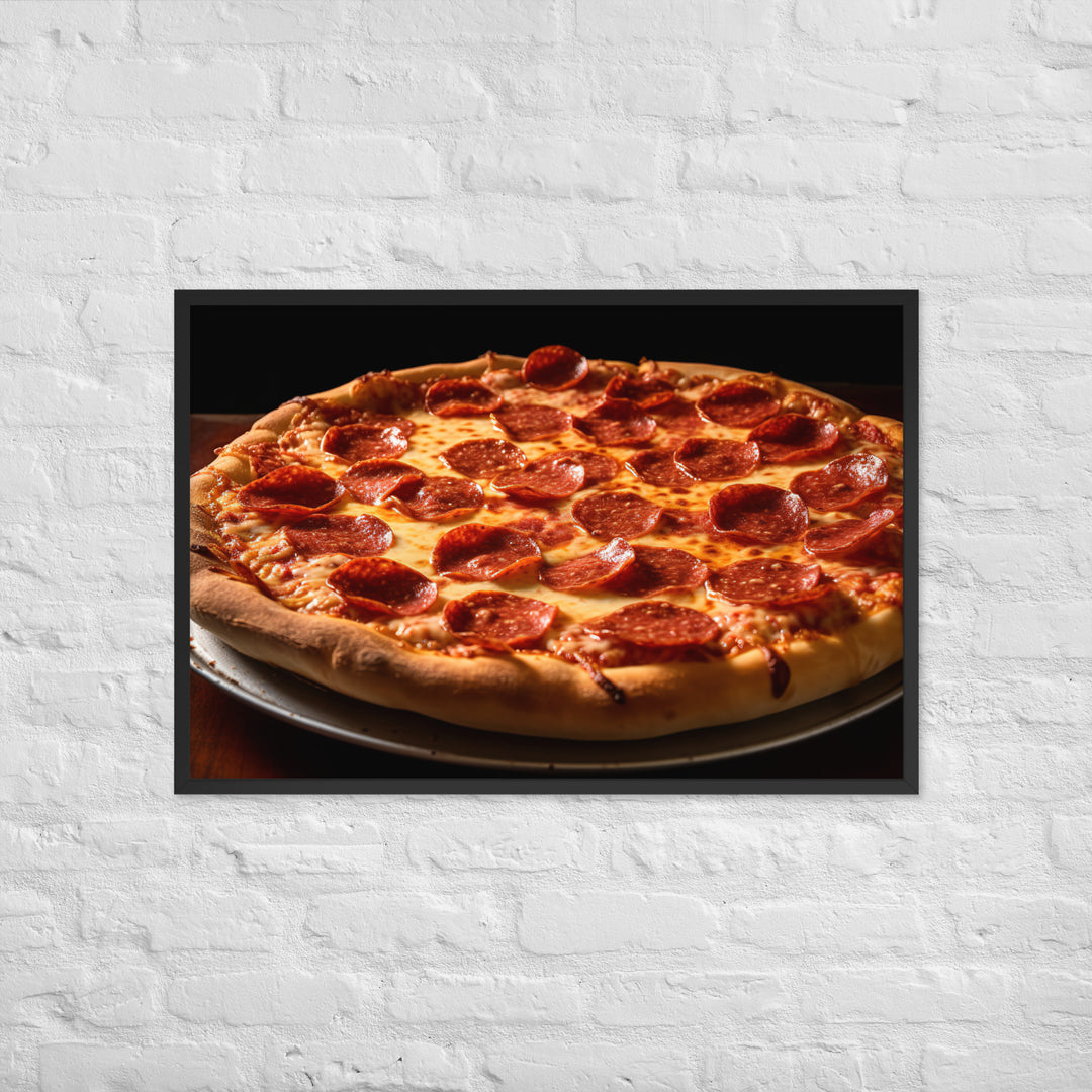 Pepperoni Pizza Framed poster 🤤 from Yumify.AI