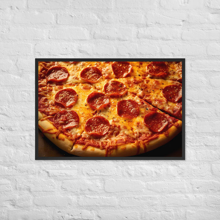 Pepperoni Pizza Framed poster 🤤 from Yumify.AI