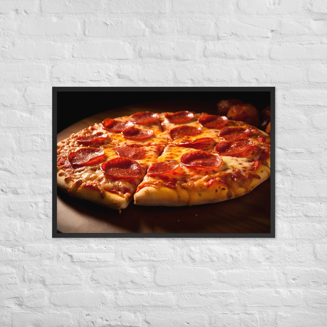 Pepperoni Pizza Framed poster 🤤 from Yumify.AI