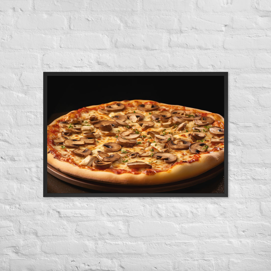 Mushroom Pizza Framed poster 🤤 from Yumify.AI