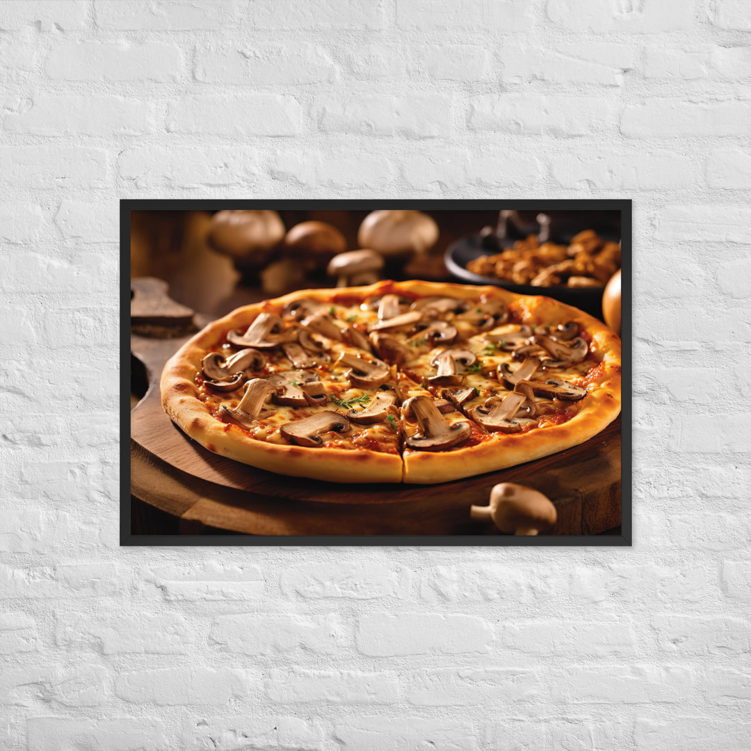 Mushroom Pizza Framed poster 🤤 from Yumify.AI