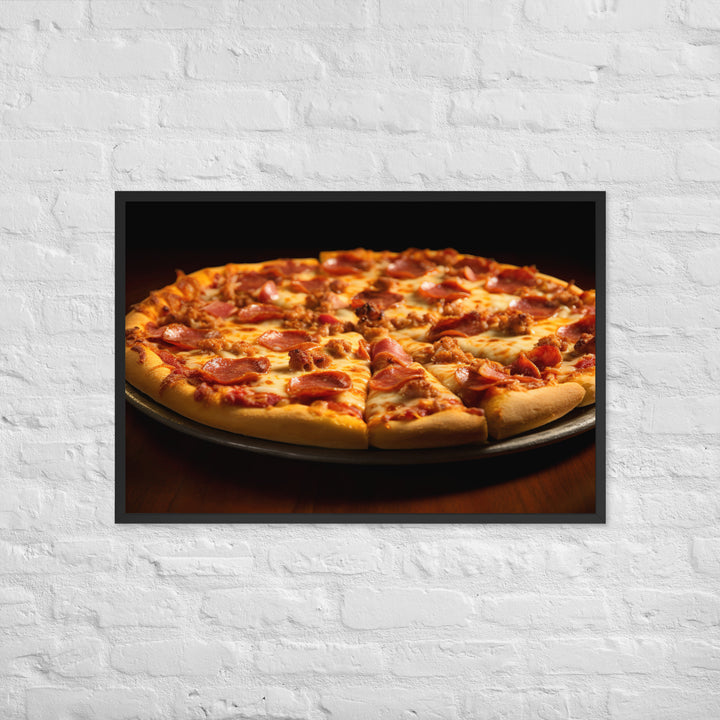 Meat Lovers Pizza Framed poster 🤤 from Yumify.AI