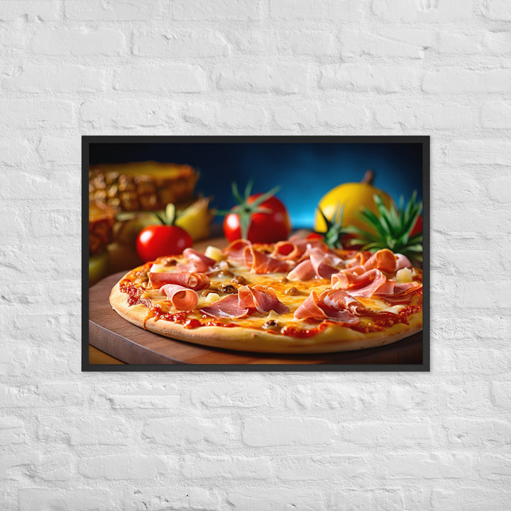 Hawaiian Pizza Framed poster 🤤 from Yumify.AI