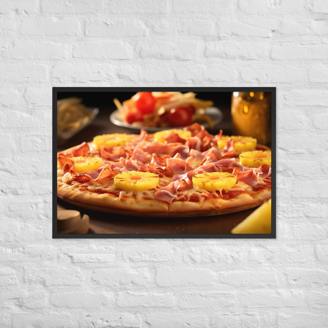 Hawaiian Pizza Framed poster 🤤 from Yumify.AI