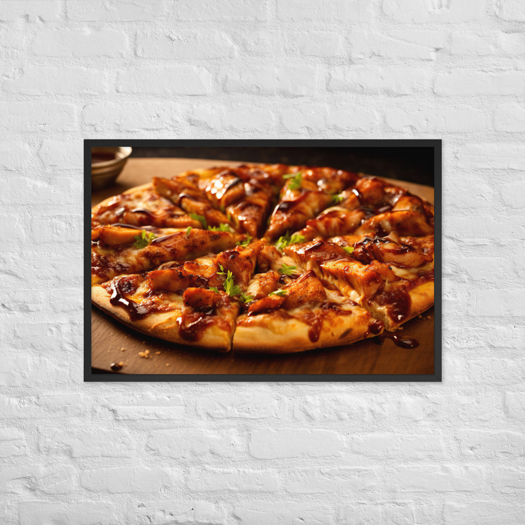 BBQ Chicken Pizza Framed poster 🤤 from Yumify.AI