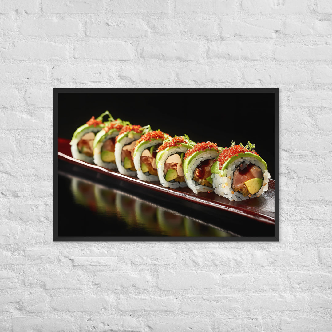 Dragon Roll Framed poster 🤤 from Yumify.AI