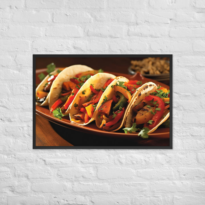 Vegetarian Tacos Framed poster 🤤 from Yumify.AI