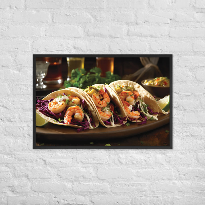 Shrimp Tacos Framed poster 🤤 from Yumify.AI